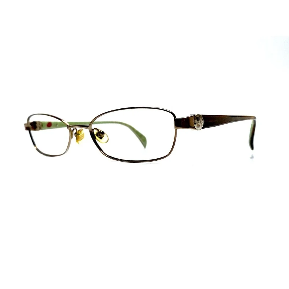 Kate Spade Brown Metal Tortoise Green Temple Oval Glasses 0EQ6 51 16 130